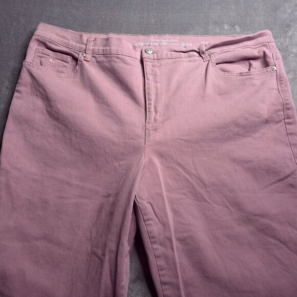 Gloria Vanderbilt Amanda Capri Jeans 20W Lavender All Around Slimming Effect - Picture 4 of 6